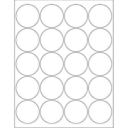 Officespace 2 in. White Circle Laser Labels OF2818786